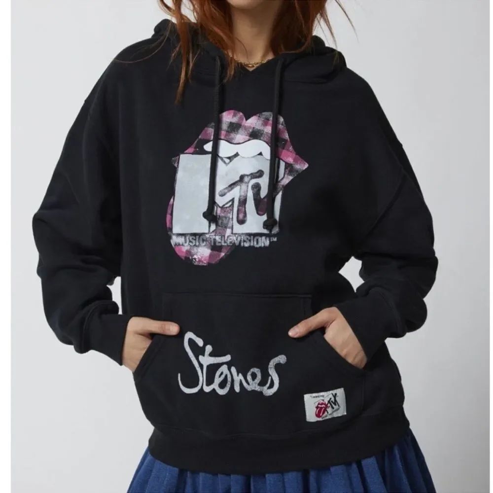 New UO Urban Outfitters The Rolling Stones X MTV Hoodie Sweatshirt M L